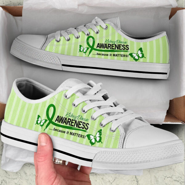 Kidney Disease Shoes Because It Matters Low Top Shoes – Best Gift For Men And Women – Cancer Awareness Shoes Malalan
