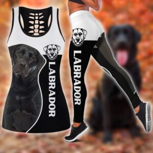 Labrador Black Sport Hollow Tanktop Legging…