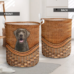 Labrador Rattan Texture Laundry Basket –…