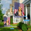 Labrador Retriever American Cloak Personalized Flag – Personalized Dog Garden Flags – Dog Flags Outdoor