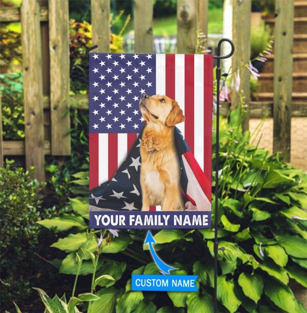 Labrador Retriever American Cloak Personalized Flag – Personalized Dog Garden Flags – Dog Flags Outdoor
