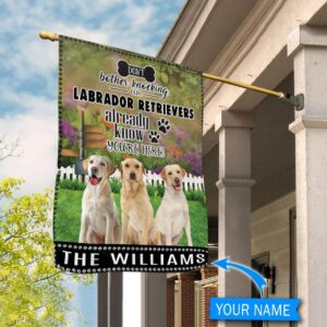 Labrador Retriever Don t Bother Knocking Personalized Flag Personalized Dog Garden Flags Dog Flags Outdoor 2