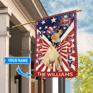Labrador Retriever God Bless America 4th Of July Personalized Flag Custom Dog Flags Dog Lovers Gifts for Him or Her 2