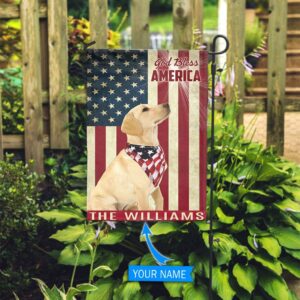 Labrador Retriever God Bless America Personalized Flag Custom Dog Flags Dog Lovers Gifts for Him or Her 2