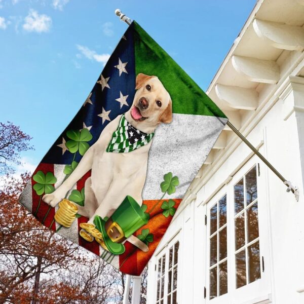 Labrador Retriever Happy St Patrick’s Day Garden Flag – Best Outdoor Decor Ideas – St Patrick’s Day Gifts