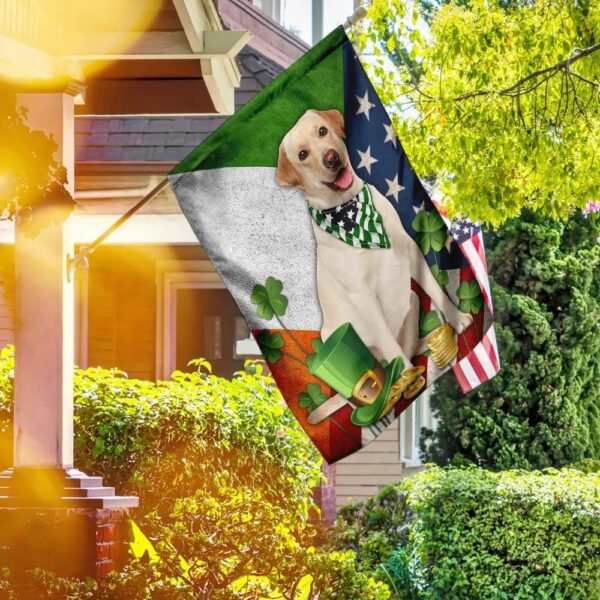 Labrador Retriever Happy St Patrick’s Day Garden Flag – Best Outdoor Decor Ideas – St Patrick’s Day Gifts