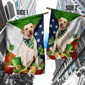Labrador Retriever Happy St Patrick s Day Garden Flag Best Outdoor Decor Ideas St Patrick s Day Gifts 4