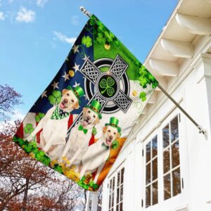 Labrador Retriever Irish Celtic Knot Cross St Patrick s Day Garden Flag Best Outdoor Decor Ideas St Patrick s Day Gifts 3