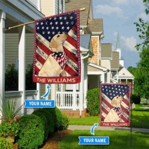Labrador Retriever Personalized Garden Flag Custom Dog Flags Dog Lovers Gifts for Him or Her 1