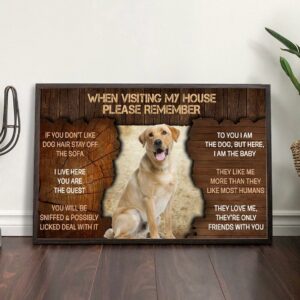 Labrador Retriever Please Remember When Visiting Our House Poster Dog Wall Art Poster To Print Housewarming Gifts 2