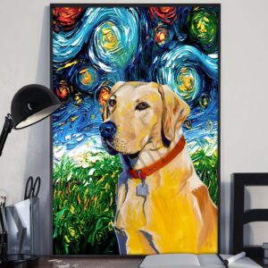 Labrador Retriever Poster Matte Canvas Dog Canvas Art Poster To Print Gift For Dog Lovers 1