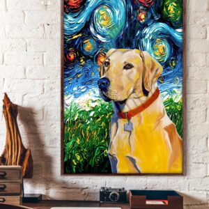 Labrador Retriever Poster Matte Canvas Dog Canvas Art Poster To Print Gift For Dog Lovers 2