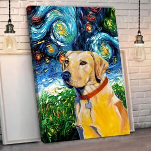 Labrador Retriever Poster Matte Canvas Dog Canvas Art Poster To Print Gift For Dog Lovers 3