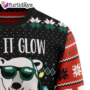 Let S Glow Polar Bear Ugly Christmas Sweater Gift For Dog Lovers Christmas Outfits Gift 6