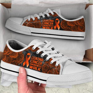 Leukemia Cancer Shoes Awareness Walk Low Top Shoes Best Gift For Men And Women 1