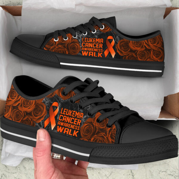 Leukemia Cancer Shoes Awareness Walk Low Top Shoes – Best Gift For Men And Women