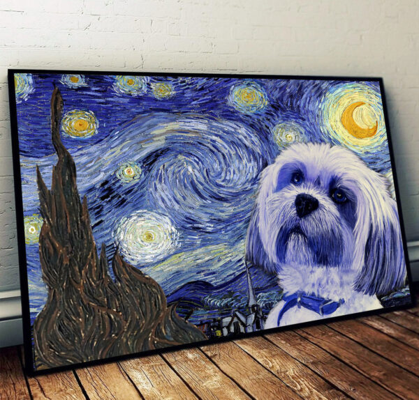 Lhasa Apso Poster & Matte Canvas – Dog Wall Art Prints – Painting On Canvas