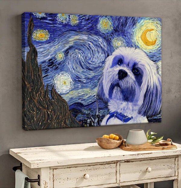Lhasa Apso Poster & Matte Canvas – Dog Wall Art Prints – Painting On Canvas