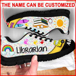 Librarian Shoes Bus Ruler Sneaker Walking Shoes Personalized Custom Best Shoes For Bookaholic Student 3
