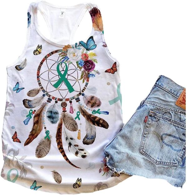 Liver Dog Dream Catcher Ribbon Tank Top – Summer Casual Tank Tops For Women – Gift For Young Adults