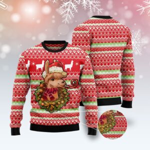 Llama Loves Christmas Ugly Christmas Sweater Lover Xmas Sweater Gift Unisex Crewneck Sweater 3