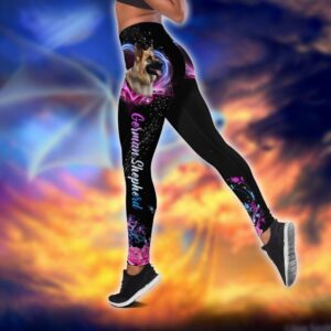 Love German Shepherd Combo Leggings And Hollow Tank Top Workout Sets For Women Gift For Dog Lovers 2 sfyosv