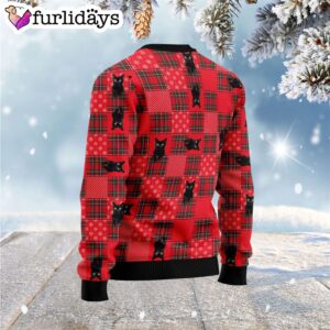 Lovely Black Cat Ugly Christmas Sweater Gift For Cat Lovers Lover Xmas Sweater Gift 2