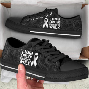 Lung Cancer Shoes Awareness Walk Low Top Shoes Best Gift For Men And Women Walking Shoes Men Women 2
