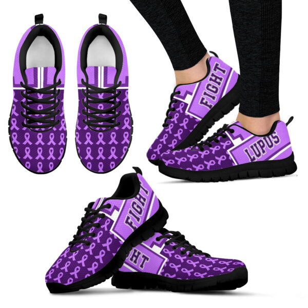 Lupus Shoes Fight Square Sneaker Fashion Sneaker Walking Shoes – Best Shoes For Men And Women – Cancer Awareness Shoes
