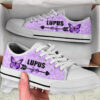 Lupus Warior Shoes Ribbon & Arrow Low Top Shoes – Best Gift For Men And Women – Cancer Awareness Shoes