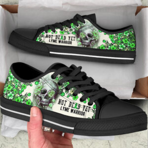 Lyme Shoes Rose Flowers Skull Low Top Shoes Best Gift For Men And Women Cancer Awareness Shoes 2
