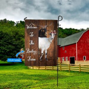 Male And Female Goats Personalized Flag…