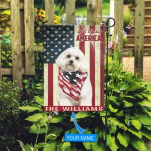 Maltese God Bless America Personalized Flag Custom Dog Flags Dog Lovers Gifts for Him or Her 2