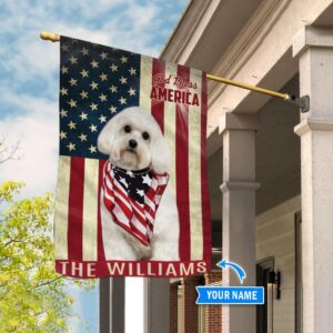 Maltese God Bless America Personalized Flag Custom Dog Flags Dog Lovers Gifts for Him or Her 3