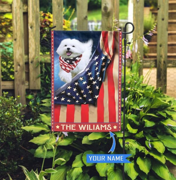 Maltese Personalized Garden Flag – Garden Dog Flag – Personalized Dog Garden Flags