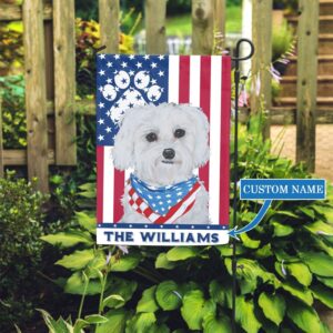 Maltese Personalized Garden Flag – Personalized…