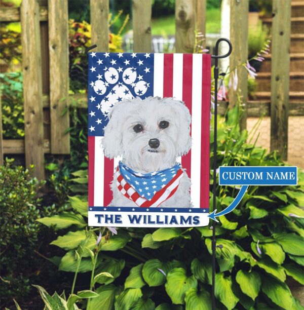 Maltese Personalized Garden Flag – Personalized Dog Garden Flags – Dog Flags Outdoor – Outdoor Decor