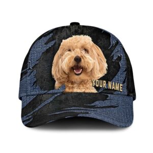 Maltipoo Jean Background Custom Name Cap Classic Baseball Cap All Over Print Gift For Dog Lovers 1 k0p7sj