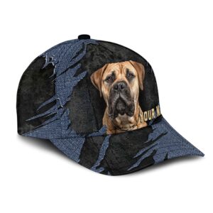 Mastiff Jean Background Custom Name Cap Classic Baseball Cap All Over Print Gift For Dog Lovers 2 xumg59