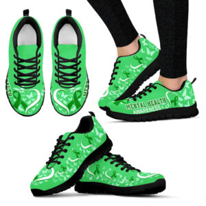 Mental Health Shoes Awareness Heart Ribbon Sneaker Walking Shoes Best Gift For Men And Women Malalan 1