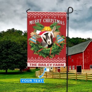 Merry Christmas-Goat Personalized Flag – Flags…