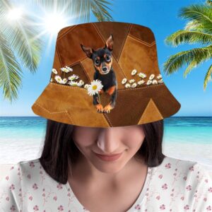 Miniature Pincher Bucket Hat Hats To Walk With Your Beloved Dog A Gift For Dog Lovers 2 jzffhr