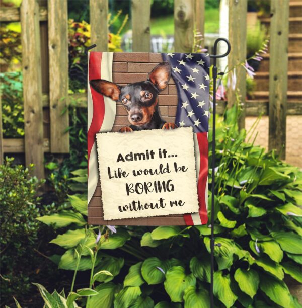 Miniature Pinscher Flag 2 – Dog Flag For House – Best Gift For Dog Mom