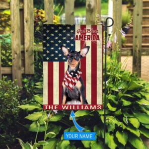 Miniature Pinscher God Bless America Personalized Flag Custom Dog Flags Dog Lovers Gifts for Him or Her 2