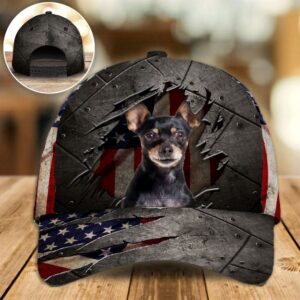 Miniature Pinscher On The American Flag Cap Hats For Walking With Pets Gifts Dog Caps For Friends 1 tt83kv