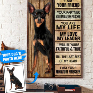 Miniature Pinscher Personalized Poster Canvas Dog Canvas Wall Art Dog Lovers Gifts For Him Or Her 1