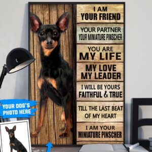 Miniature Pinscher Personalized Poster Canvas Dog Canvas Wall Art Dog Lovers Gifts For Him Or Her 3
