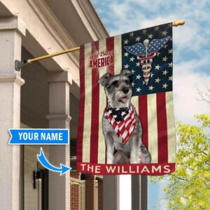 Miniature Schnauzer Nurses Personalized Flag Custom Dog Flags Dog Lovers Gifts for Him or Her 2