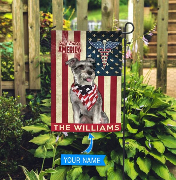 Miniature Schnauzer-Nurses- Personalized Flag – Custom Dog Flags – Dog Lovers Gifts for Him or Her