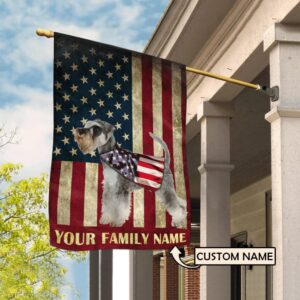 Miniature Schnauzer American Personalized Dog Garden Flags Dog Flags Outdoor Dog Gifts For Owners 2